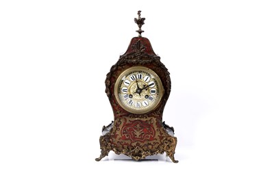 Lot 605 - Marti Cie: a 19th Century ormolu mounted and ebonised boulle style 8-day mantel clock