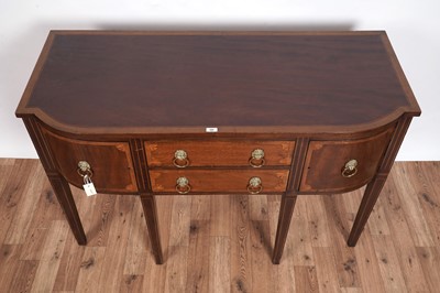Lot 486 - A George III style inlaid mahogany and satinwood banded sideboard