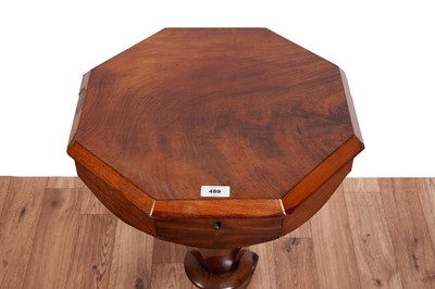 Lot 489 - A Victorian mahogany work table; and other items