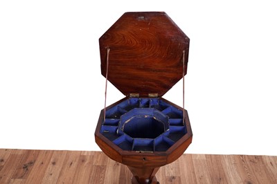 Lot 489 - A Victorian mahogany work table; and other items