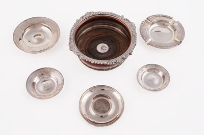 Lot 871 - Elizabeth II silver Armada dishes, pin dishes, and an ashtray