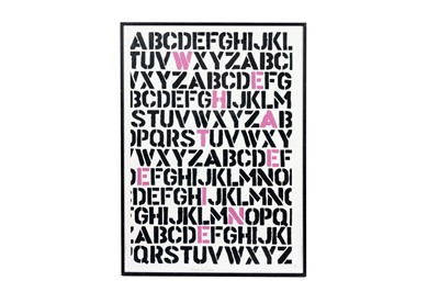 Lot 777 - Ben Eine – We Hate Eine (black & pink) | screen print
