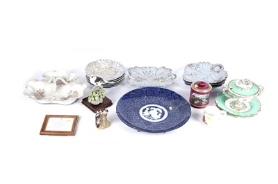 Lot 742 - A collection of 19th Century ceramics; and two Royal Worcester birds