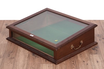 Lot 498 - A mahogany glazed tabletop cabinet