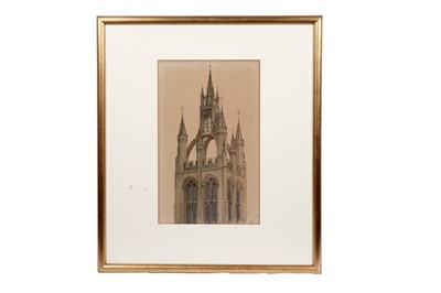 Lot 43 - Manner of William Bell Scott - St. Nicholas' Steeple, Newcastle | watercolour