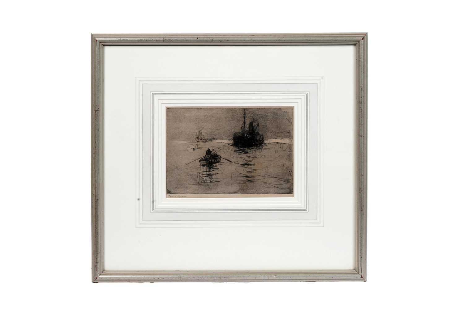 Lot 108 - Frank Henry Mason - Paddle tugs | etching