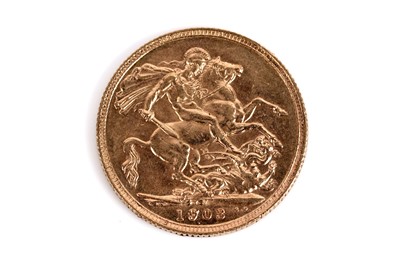 Lot 521 - An Edward VII 1903 gold sovereign