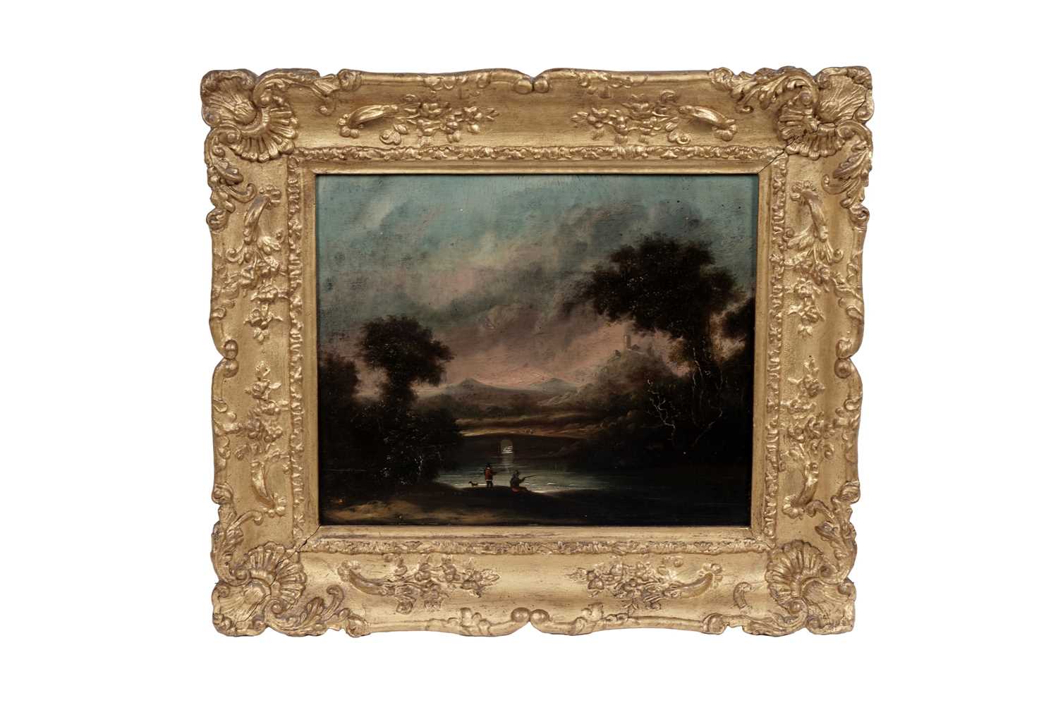 Lot 11 - Attributed to John Wilson Ewbank - Anglers on the Banks of a River | oil