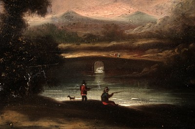 Lot 11 - Attributed to John Wilson Ewbank - Anglers on the Banks of a River | oil