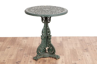 Lot 541 - A Coalbrookdale style cast iron pub/garden table