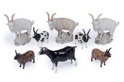 Lot 778 - Harper Shebeg Pottery, Isle of Man: eight figures of goats and sheep