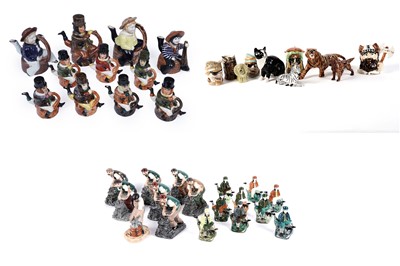 Lot 342 - Rushton Pottery, Isle of Man: a collection of novelty teapots and other items