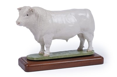 Lot 780 - John Harper Shebeg Pottery, Isle of Man: a study of a Charolais bull
