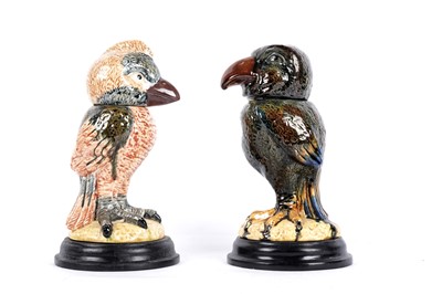 Lot 784 - Two Martin Brothers style ‘Wally Bird’ tobacco jars