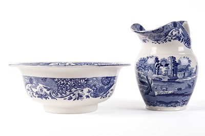 Lot 746 - Copeland Spode: an ‘Italian’ pattern wash jug and bowl