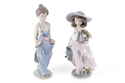 Lot 861 - A Lladro ‘Pocket Full of Wishes’ figure; and a Lladro ‘A Wish Come True’ figure