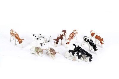 Lot 797 - Shebeg Pottery, Isle of Man: a collection of ceramic figural studies of calves