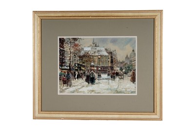 Lot 655 - Attributed to Edward Cortez - A continental street scene | watercolour