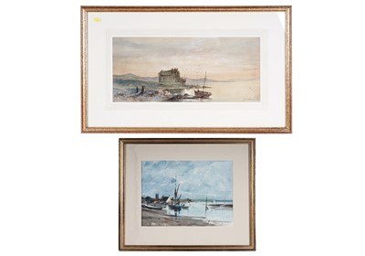 Lot 661 - Two seascape watercolours