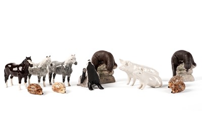 Lot 801 - Shebeg Pottery, Isle of Man: a collection of ceramic figural studies of animals