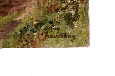 Lot 17 - Isa Jobling - Young Fishergirls Beside a Fence | oil