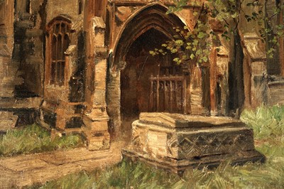 Lot 22 - Isa Jobling - Porch of St. Nicholas, King's Lynne | oil