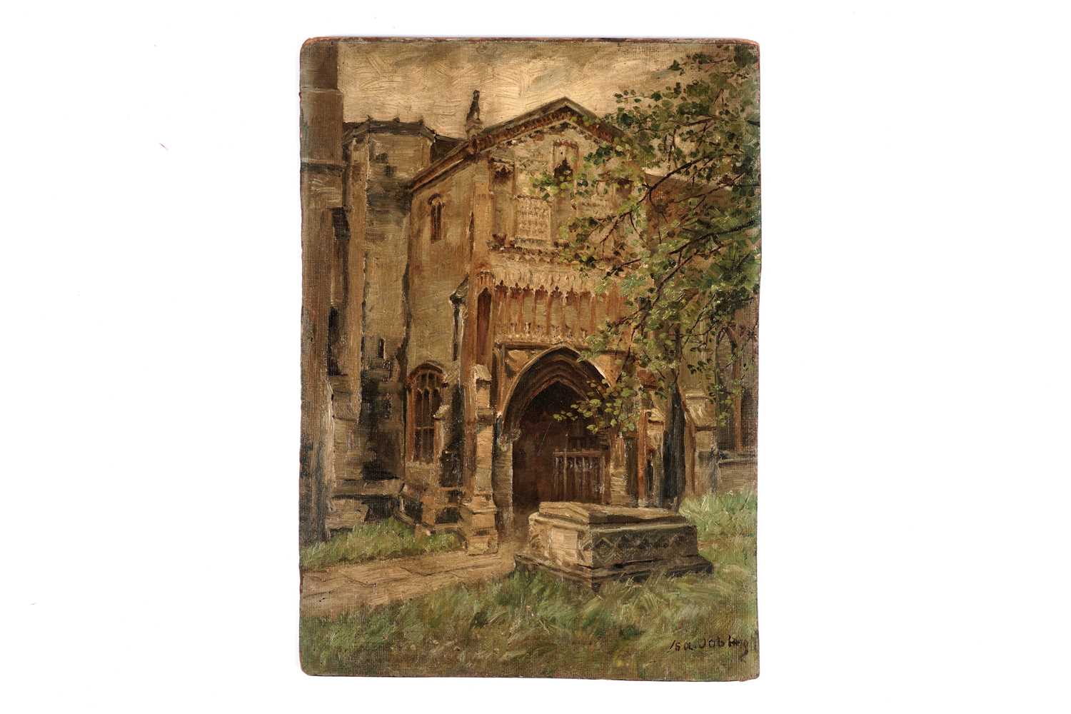 Lot 22 - Isa Jobling - Porch of St. Nicholas, King's Lynne | oil