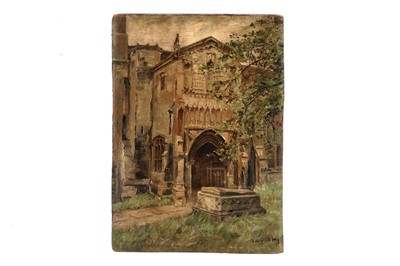 Lot 22 - Isa Jobling - Porch of St. Nicholas, King's Lynne | oil