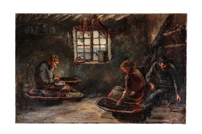 Lot 205 - Isa Jobling (Isa Thompson) - The Oyster Shuckers | oil