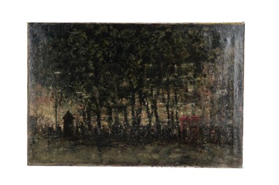Lot 1116 - Early 20th Century British School - A gathering in the park | oil