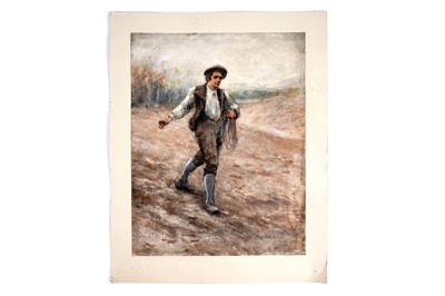 Lot 778 - Robert Jobling - The Sower | watercolour