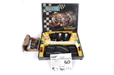 Lot 333 - A boxed Scalextric ‘Go-Kart’ model racing set; and a Tri-ang P4.5 power controller