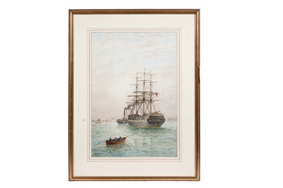 Lot 54 - Bernard Benedict Hemy – Two views of a paddle tug leading a brig | watercolour