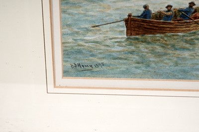 Lot 54 - Bernard Benedict Hemy – Two views of a paddle tug leading a brig | watercolour