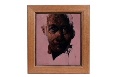 Lot 894 - John Boyd - Self Portrait Over a Pink Ground | oil on board