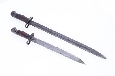 Lot 288 - Two bayonets: one Indian WWII, the other British WWI