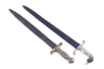 Lot 305 - A French 1832 pattern Artillery short sword; and another