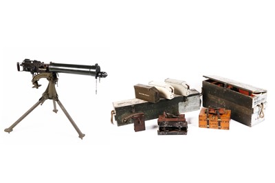 Lot 266 - A deactivated Second World War period Vickers .303 heavy machine gun; and other items