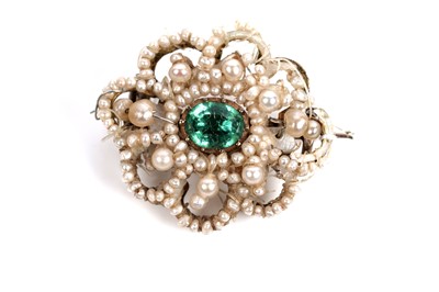 Lot 513 - Two Georgian seed pearl brooches