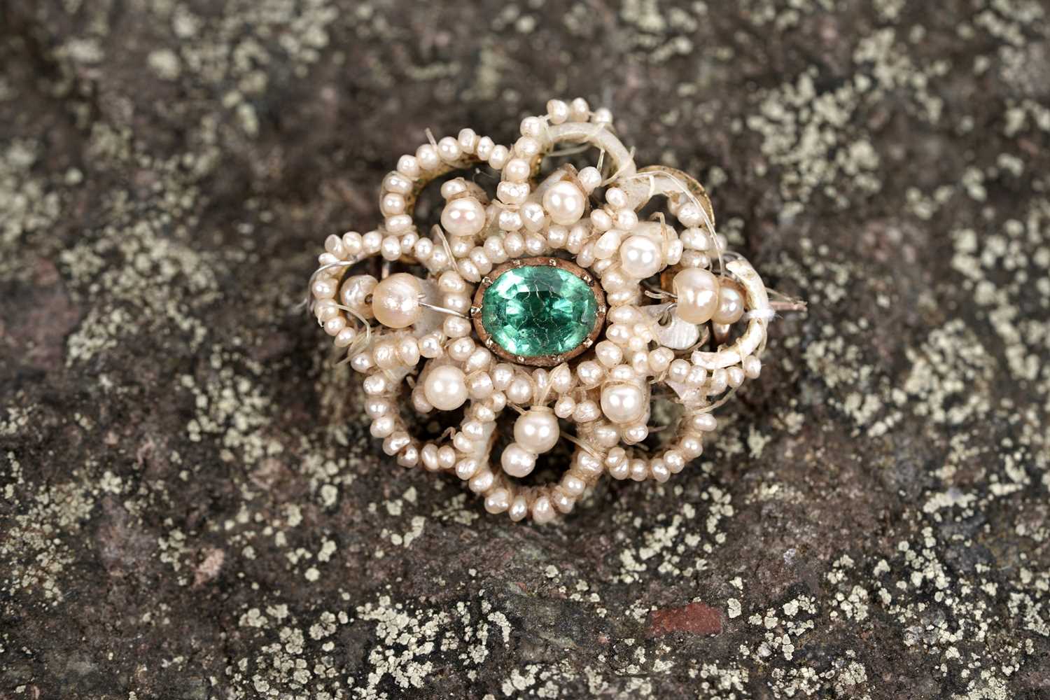 Lot 513 - Two Georgian seed pearl brooches