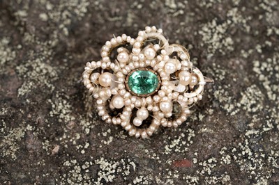Lot 513 - Two Georgian seed pearl brooches
