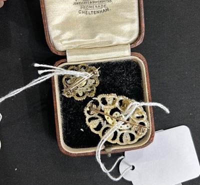Lot 513 - Two Georgian seed pearl brooches