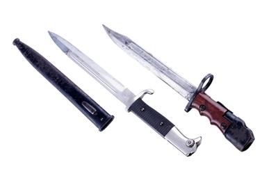 Lot 314 - A German Third Reich K98 dress bayonet; and one other