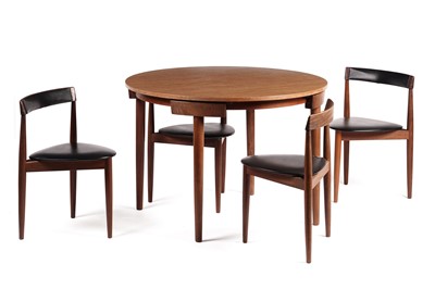 Lot 640 - Hans Olsen for Frem Rojle: a teak ‘Roundette’ dining table and four chairs