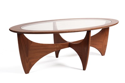 Lot 641 - Victor Wilkins for G-Plan: a teak and glass oval ‘Astro’ coffee table