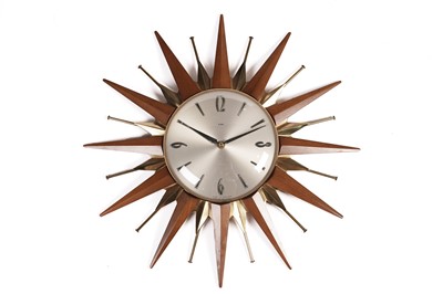 Lot 686 - Metamec: a circa 1960’s ‘Sunburst’ quartz wall clock
