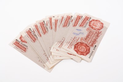 Lot 216 - A collection of Bank of England 10 Shilling notes