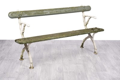 Lot 12 - A vintage cast metal garden bench