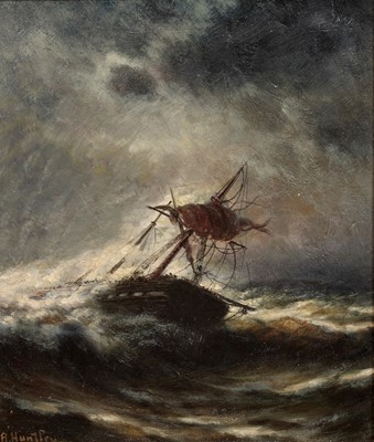 Lot 12 - A. Huntley – Caught in the storm | oil