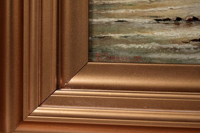 Lot 32 - E. Simmons – North Shields at dawn and dusk | oil